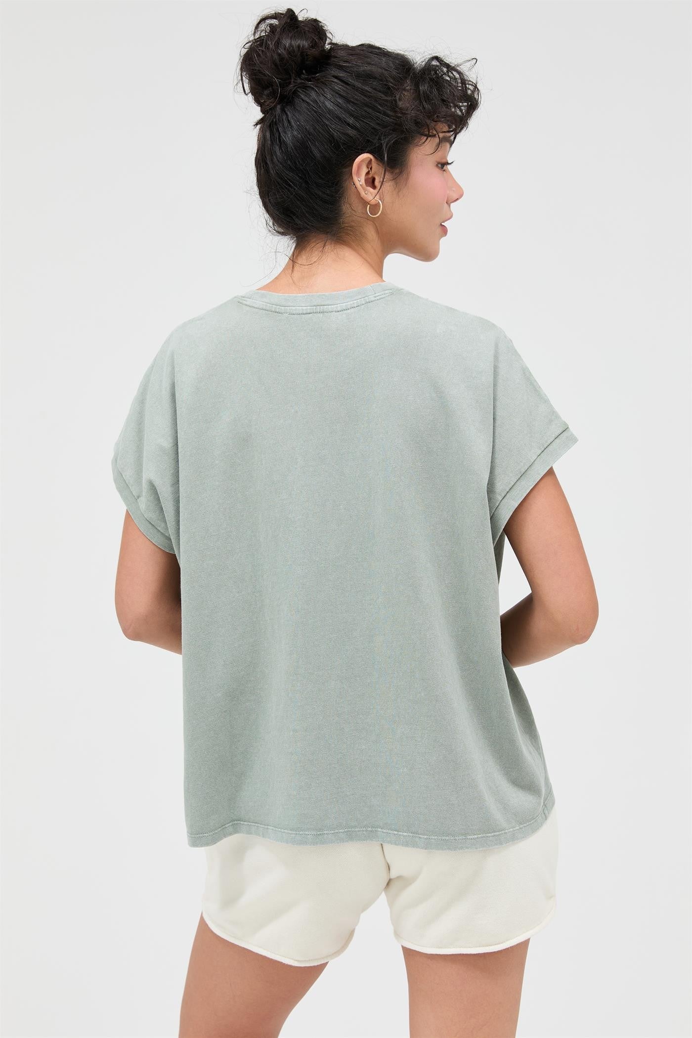 Sage Mineral Wash Boxy Fit T-Shirt