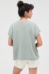 Sage Mineral Wash Boxy Fit T-Shirt