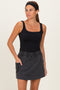 Black Mineral Wash Pocket Skort