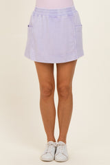 Lavender Mineral Wash Pocket Skort
