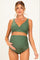 Olive Green High Waist Maternity Bikini Set