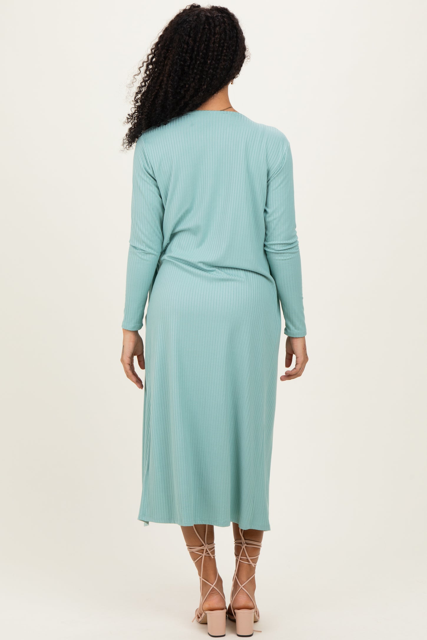 Sage Ribbed Cardigan 2 Piece Set