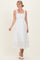 Ivory Linen Blend Sleeveless Midi Dress