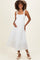 Ivory Linen Blend Sleeveless Maternity Midi Dress