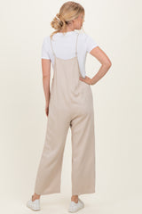 Sand Beige Wide Leg Jumpsuit