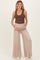 Ash Mocha Smocked Waist Wide Leg Maternity Pants