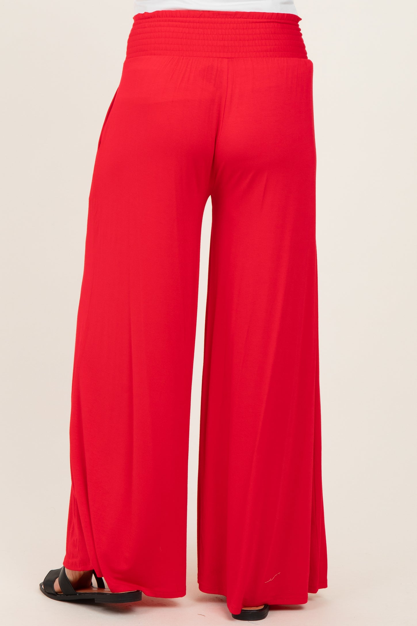 Ruby Smocked Waist Wide Leg Maternity Pants