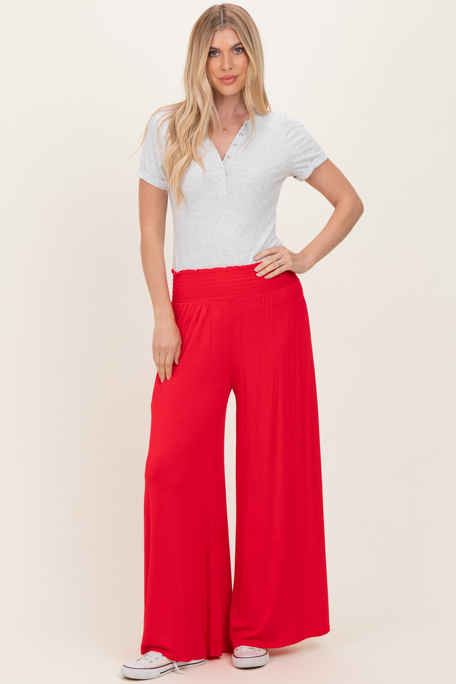 Ruby Smocked Waist Wide Leg Pants