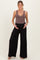 Black Smocked Waist Wide Leg Maternity Pants