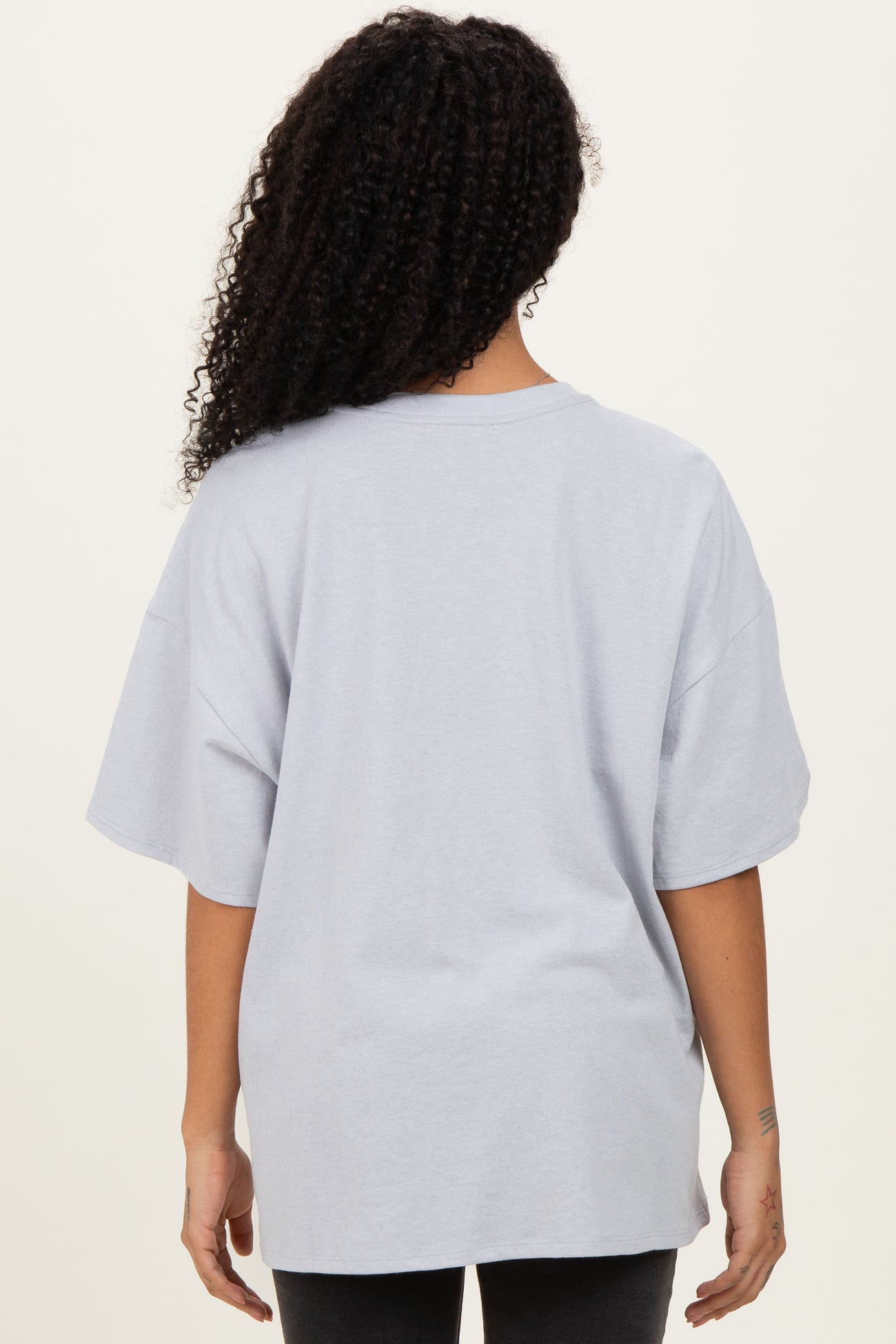 Heather Grey Cotton Oversized Tee
