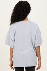 Heather Grey Cotton Oversized Tee