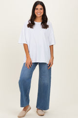 White Cotton Oversized Tee