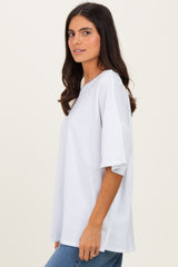 White Cotton Oversized Tee