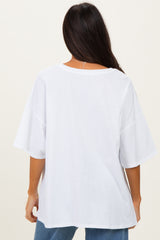White Cotton Oversized Tee
