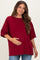 Cabernet Cotton Oversized Maternity Tee