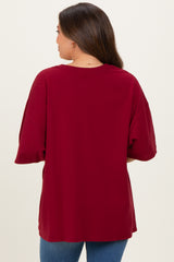 Cabernet Cotton Oversized Maternity Tee
