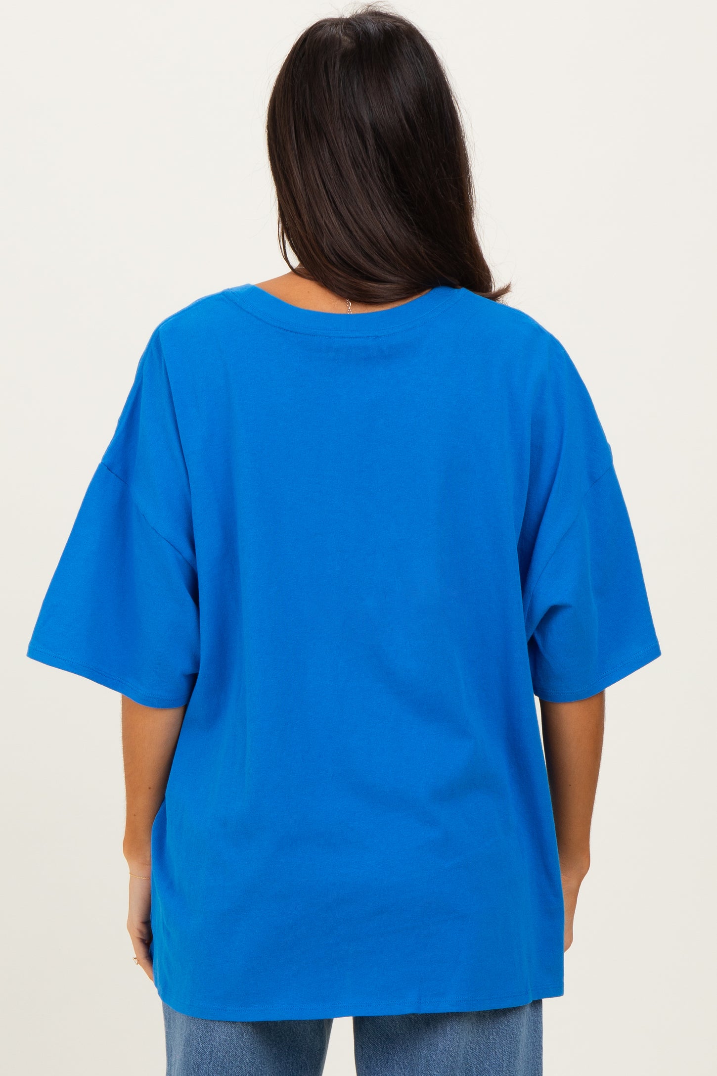 Ocean BlueCotton Oversized Tee