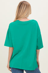 Kelly Green Cotton Oversized Tee