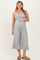 Heather Grey Double Layered Strapless Tube Top Maternity Jumpsuit