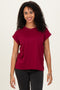 Cabernet Rolled Short Sleeve Tee