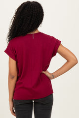 Cabernet Rolled Short Sleeve Tee