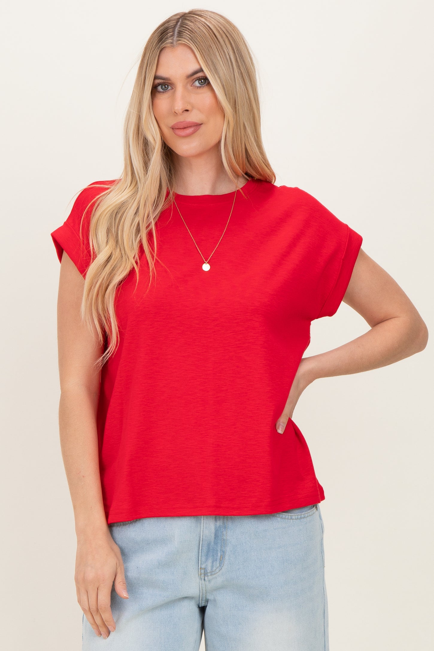 Ruby Rolled Short Sleeve Tee