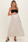 Black White Striped and Colorblock Maternity Maxi Dress