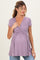 PinkBlush Dusty Plum Draped Front Maternity Nursing Top