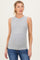 Heather Grey Ribbed High Neck Maternity Tank Top