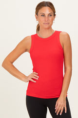 Ruby Ribbed High Neck Tank Top