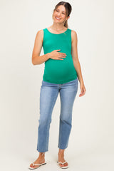 Kelly Green Basic Seamless Maternity Tank