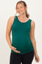 Hunter Green Basic Seamless Maternity Tank