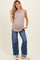 Blue Cuffed Maternity Wide Leg Jeans