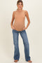 Navy Raw Cut Hem Maternity Straight Leg Jeans