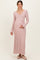 Mauve Ribbed Maternity Knit Maxi Dress