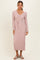 Mauve Ribbed Knit Maxi Dress
