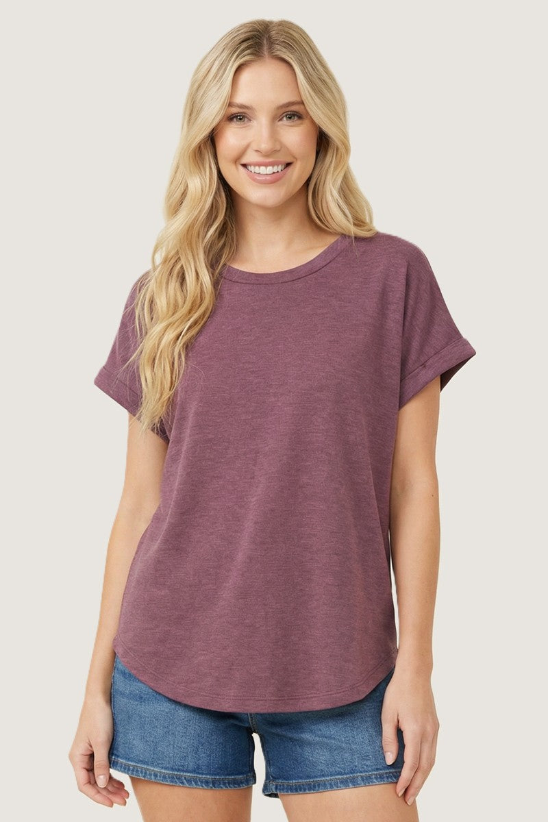 Light Plum French Terry Top