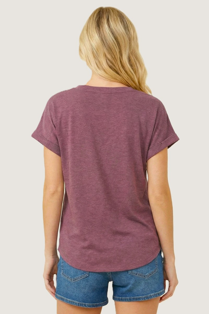 Light Plum French Terry Top