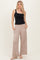 Beige Ankle Wide Leg Pants