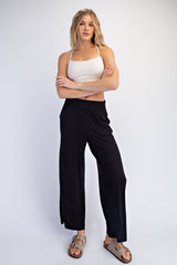 Black Ankle Wide Leg Pants