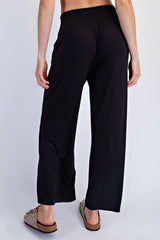 Black Ankle Wide Leg Pants