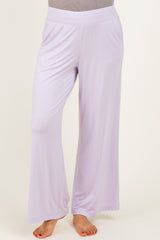 Petal Lilac Ankle Wide Leg Maternity Pants