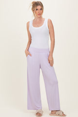 Petal Lilac Ankle Wide Leg Pants