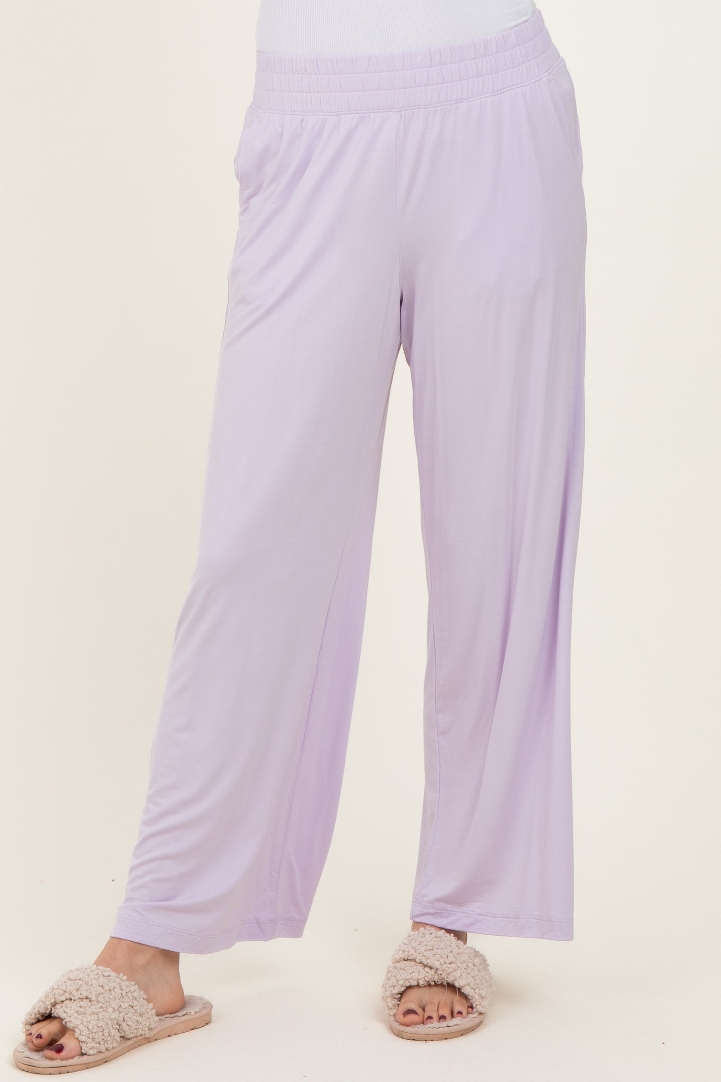 Petal Lilac Ankle Wide Leg Pants