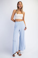 Light Blue Ankle Wide Leg Pants