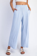 Light Blue Ankle Wide Leg Pants