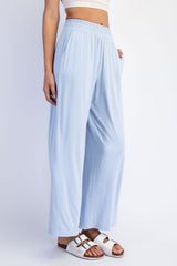 Light Blue Ankle Wide Leg Pants