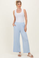 Light Blue Ankle Wide Leg Pants