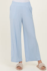 Light Blue Ankle Wide Leg Pants