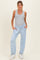 Light Blue Crossover Waist Maternity Pants